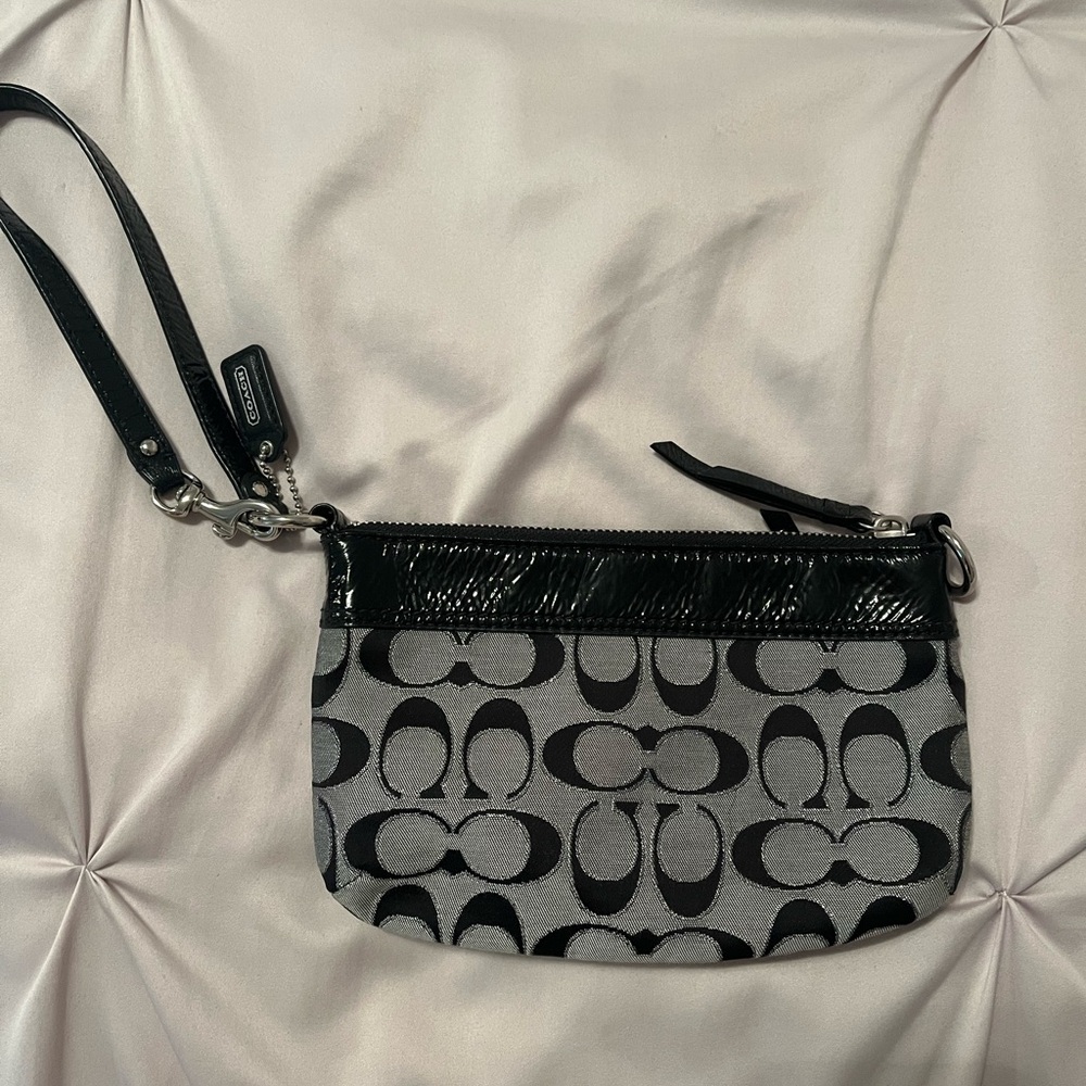 Black Coach Wristlet